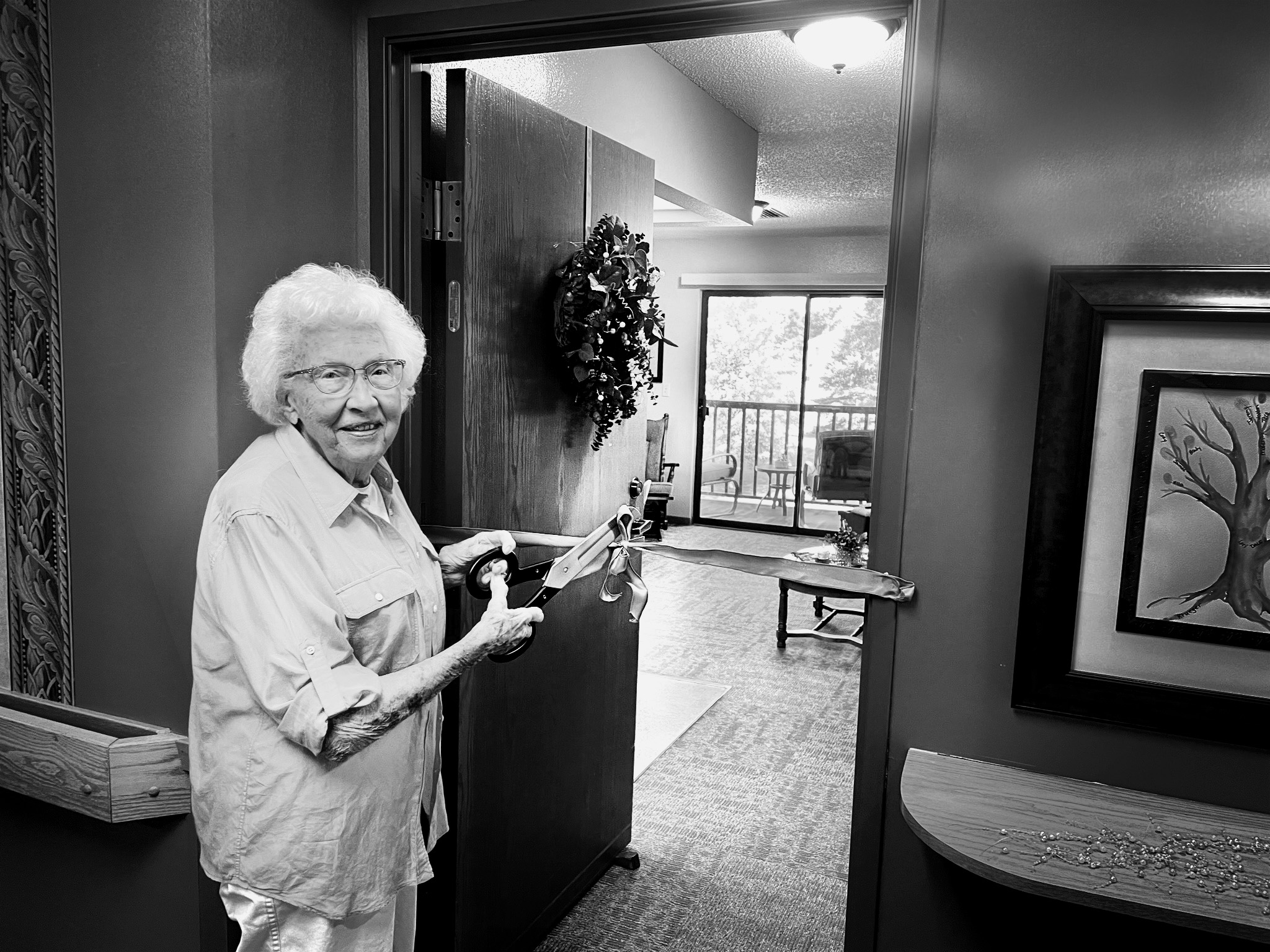 Ribbon cutting for new resident move-in