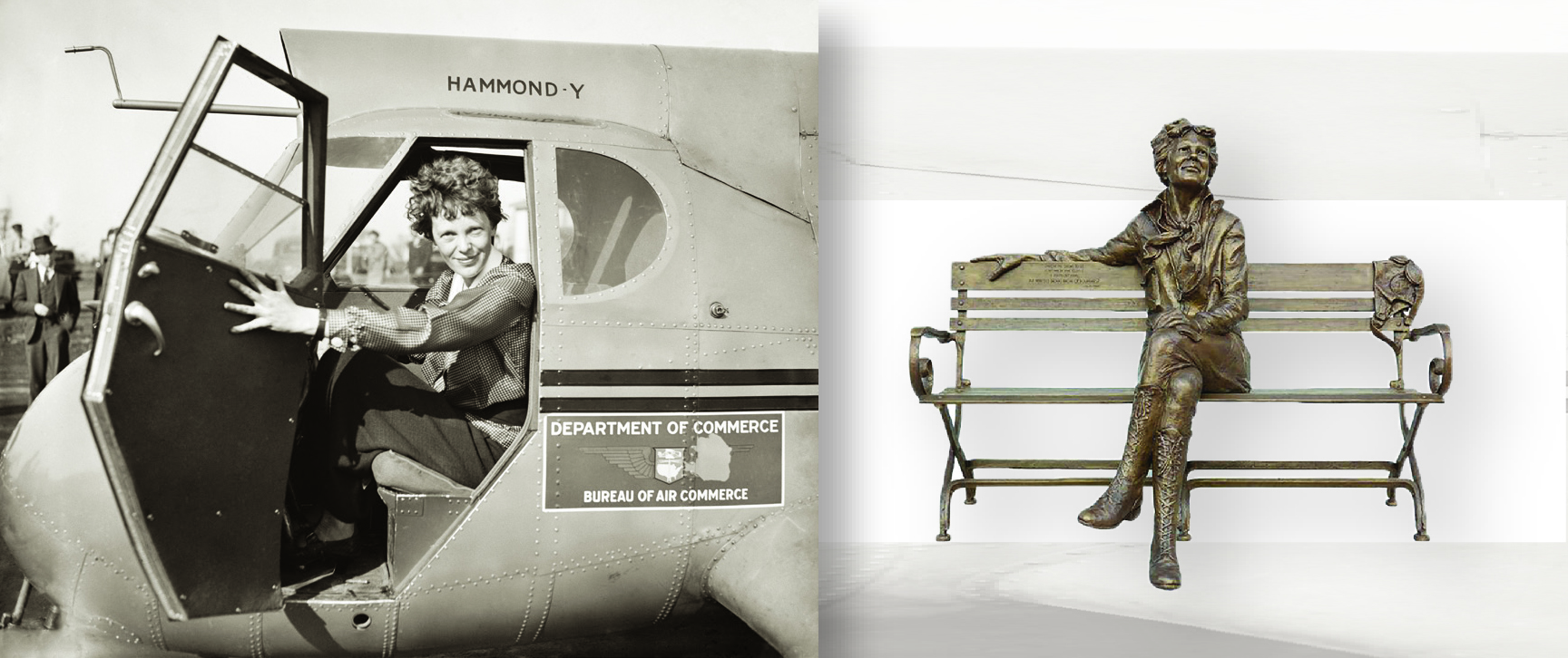 Amelia Earhart Memoria Bench project